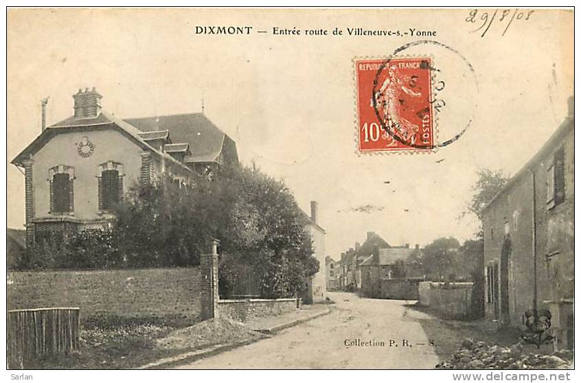 89 , DIXMONT , Entrée Route De Villeneuve , * 120 37 - Dixmont