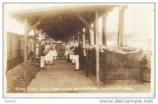 American Lake WA Washington, Camp Lewis, Ovens Bakery, C1910s Vintage Real Photo Postcard - Tacoma