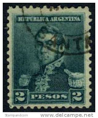 Argentina #120 Used 2p Dark Green From 1896 - Usados