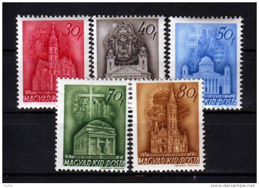 HUNGARY - 1943. Cathedrals - MNH - Unused Stamps