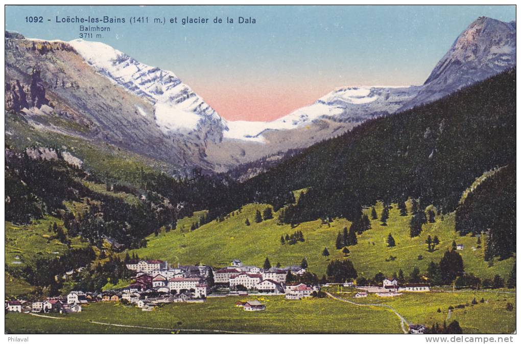 Loèche Les Bains Et Glacier De La Dalla - Loèche