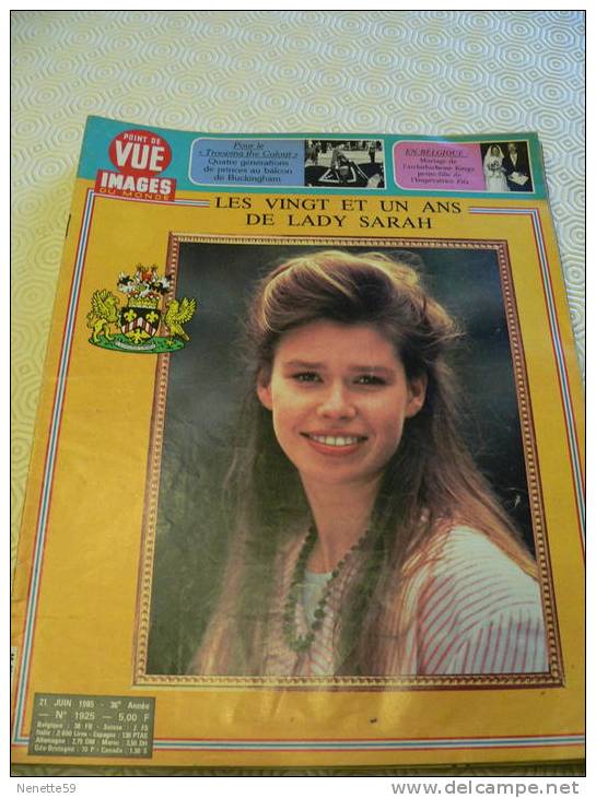 POINT DE VUE IMAGES DU MONDE N° 1925 Du 21 Juin 1985 ( Lady Sarah 21 Ans ) - Gente