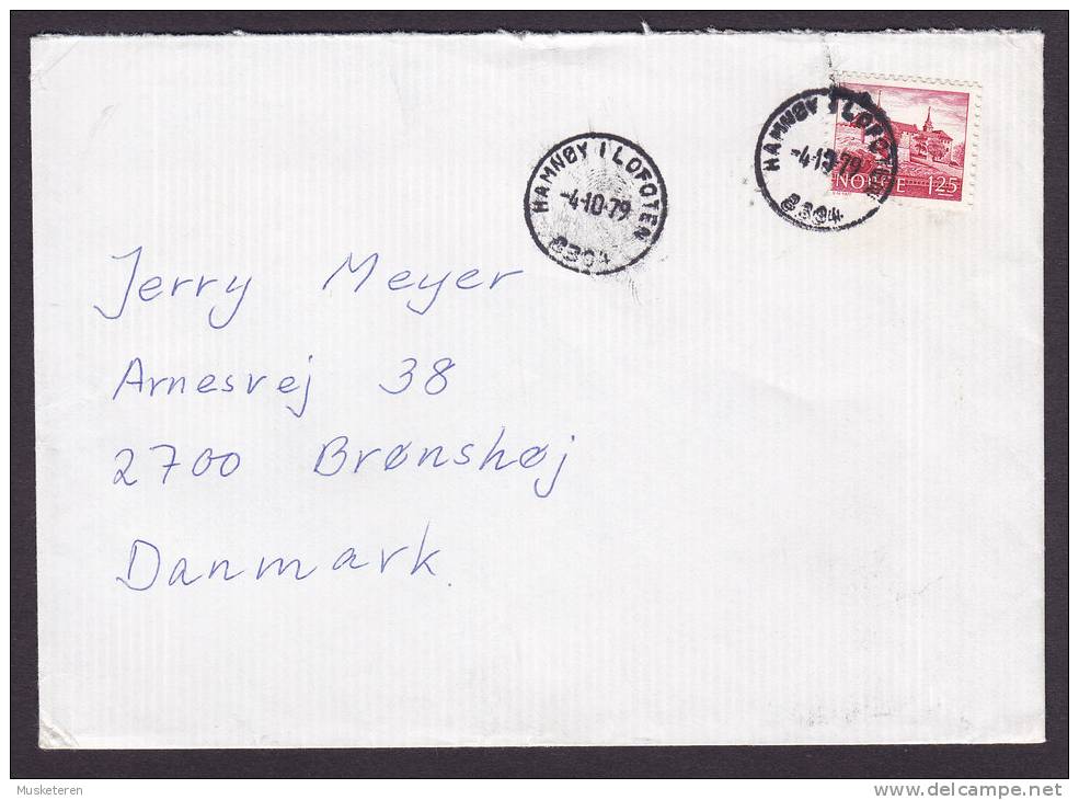 Norway Deluxe HAMARØY I LOFOTEN 1979 Cover To BRØNSHØJ Denmark - Covers & Documents