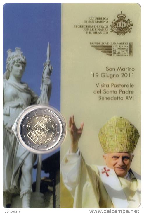 ** 2 EURO SAN MARINO 2011 SOUS/BLISTER  PIECE NEUVE ** - San Marino