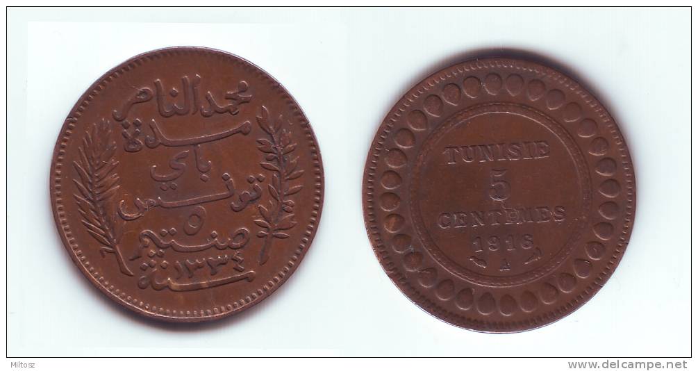 Tunisia 5 Centimes 1916 A - Tunisie