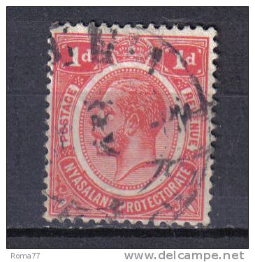 AP875 - NYASALAND 1933 , Giorgio V Yvert N. 13 Used. Fil CA - Nyassaland (1907-1953)