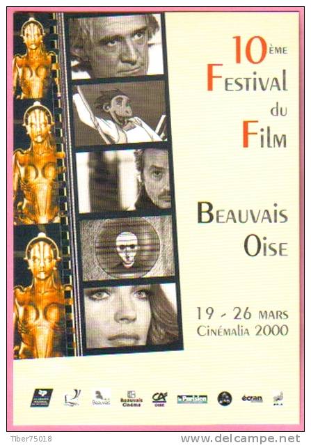 Carte Postale "Cart'Com" (2000) - 10ème Festival Du Film - Beauvais Oise - Cinémalia (Metropolis - Fritz Lang) - Affiches Sur Carte