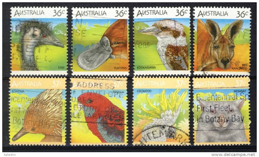 Australia 1986-1987, Lot Of 8 Stamps, Wildlife (o), Used - Gebruikt