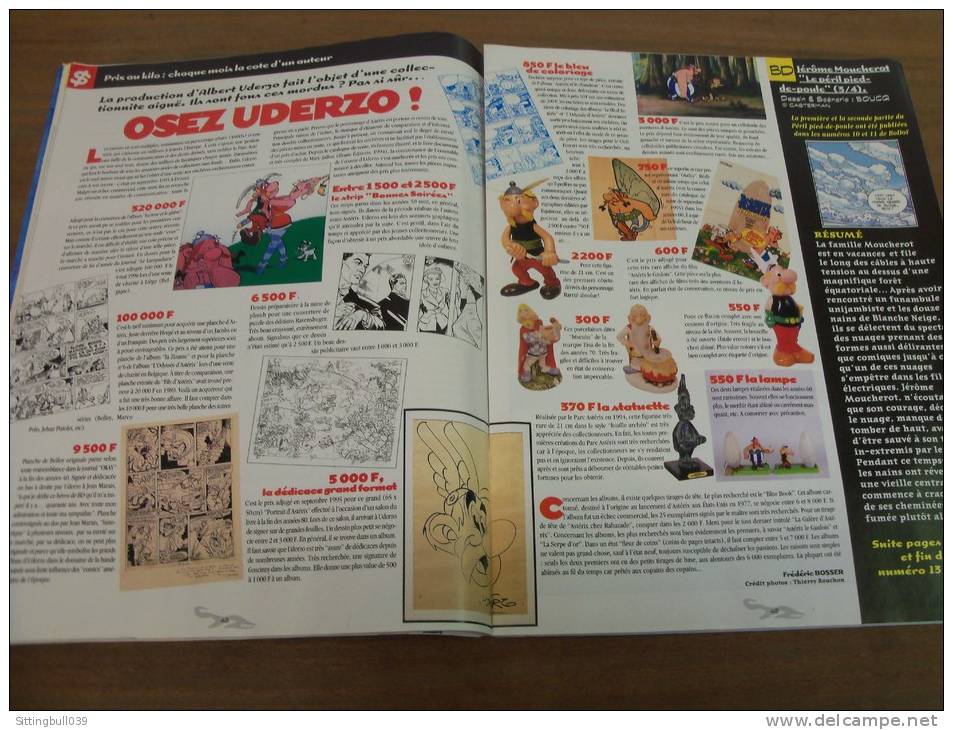 ASTERIX et UDERZO dans BoDoï N° 12 d'octobre 1998. Interview surprise et la naissance d'Astérix et d'Obélix. 12 pages...