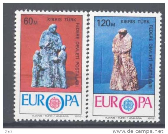 1976 Cipro Turca,  Europa C.E.P.T. , Serie Completa Nuova (**) - Unused Stamps