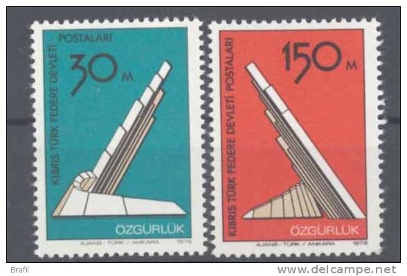 1976 Cipro Turca,  Liberazione , Serie Completa Nuova (**) - Unused Stamps