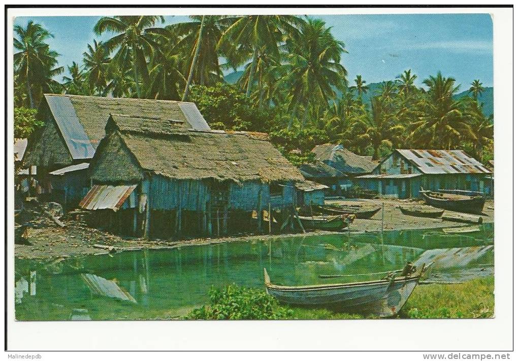 CP A PEACEFUL SCENE AT A - FISHING VILLAGE - On The North Coast Of Penang - Malesia