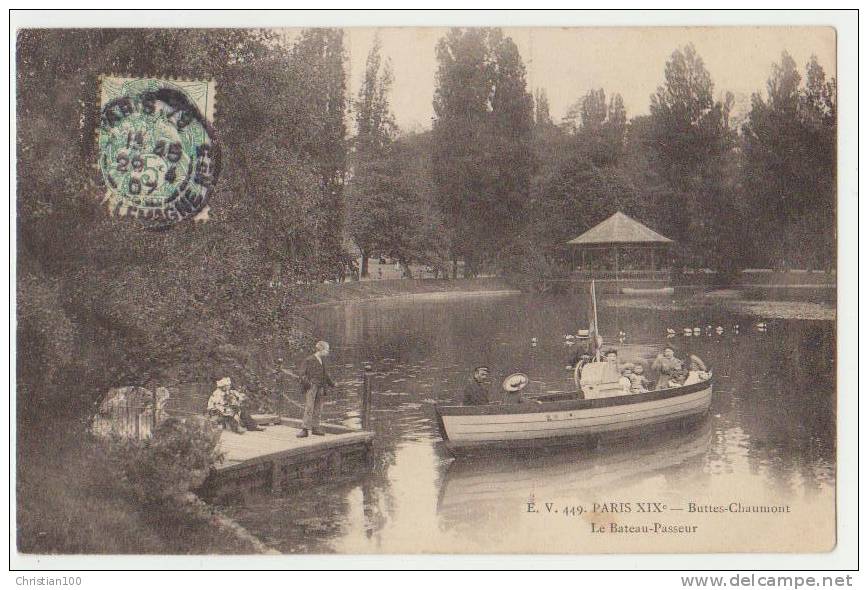 PARIS :Buttes-Chaumont - Le Bateau-Passeur - Ecrite En 1907 - - District 19