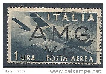 1945-47 TRIESTE AMG VG USATO POSTA AEREA 1 £ - 9059-2 - Oblitérés