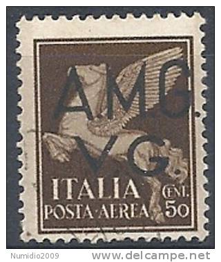 1945-47 TRIESTE AMG VG USATO POSTA AEREA 50 C - 9060 - Gebraucht