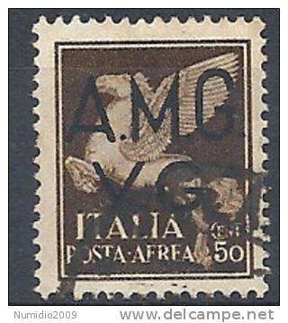 1945-47 TRIESTE AMG VG USATO POSTA AEREA 50 C - 9060-2 - Gebraucht