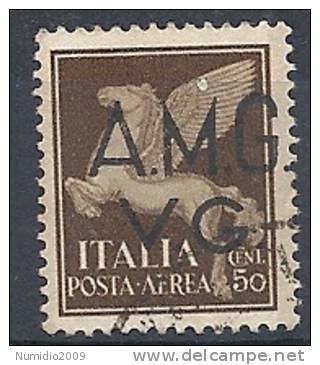 1945-47 TRIESTE AMG VG USATO POSTA AEREA 50 C - 9060-3 - Gebraucht