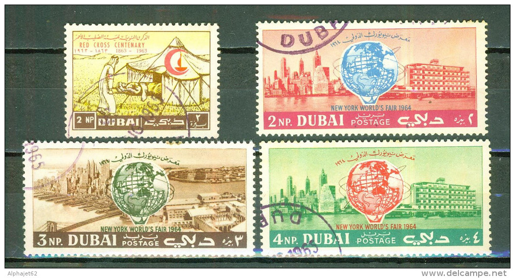 Centenaire De La Croix Rouge - New York - DUBAI - Exposition Internationale - N° 19-34-35-36 - 1964 - Dubai