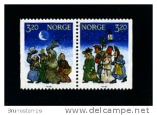 NORWAY/NORGE - 1991  CHRISTMAS  PAIR  MINT NH - Neufs