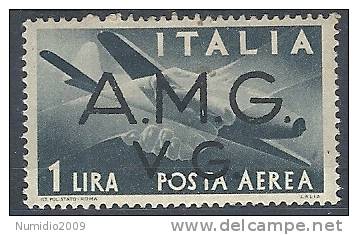 1945-47 TRIESTE AMG VG  POSTA AEREA 1 £ MH * - 9071 - Nuovi