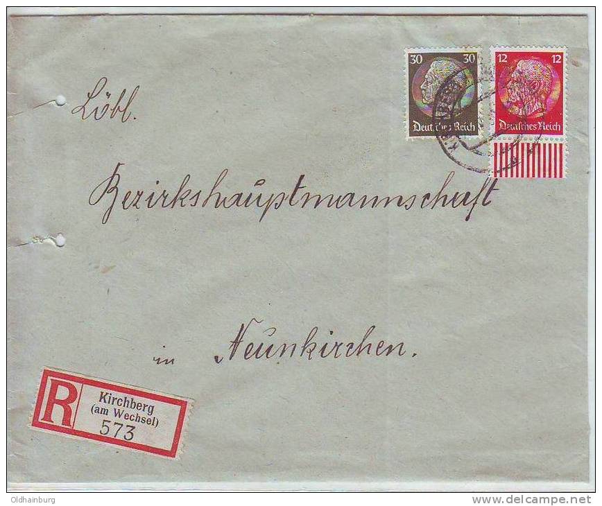 059e: Ostmark- Beleg Kirchberg/ Wechsel - Cartas & Documentos