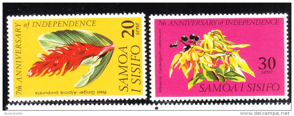 Samoa 1969 Flowers 2v Independence MNH - Samoa (Staat)