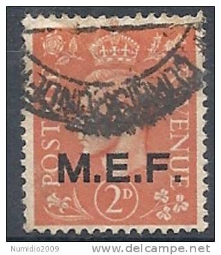 1943-47 OCC. INGLESE MEF USATO 2 P - RR9013 - Occ. Britanique MEF