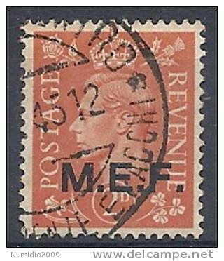 1943-47 OCC. INGLESE MEF USATO 2 P - RR9013-3 - Occ. Britanique MEF