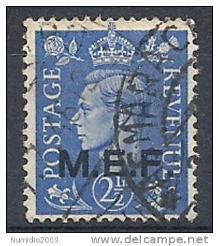 1943-47 OCC. INGLESE MEF USATO 2 1/2 P - RR9013-2 - British Occ. MEF