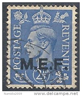 1943-47 OCC. INGLESE MEF USATO 2 1/2 P - RR9013-5 - Occ. Britanique MEF