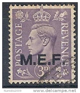 1943-47 OCC. INGLESE MEF USATO 3 P - RR9013-2 - Occ. Britanique MEF