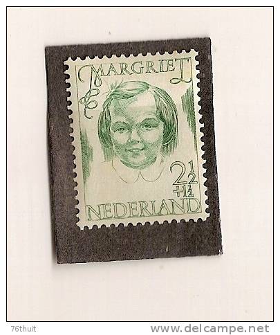 1946 -NEDERLAND PAYS-BAS- Princesse Margriet-  Neuf - 2 C1/2 + 1c 1/2-vert - Yvert & Tellier  N°452 - Unused Stamps