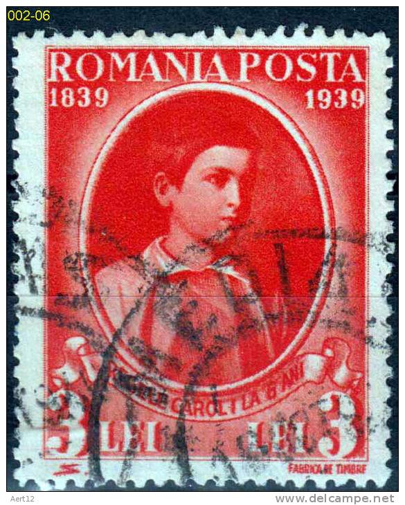 ROMANIA, 1939,  Prince Carol, Age 6; Used - Oblitérés