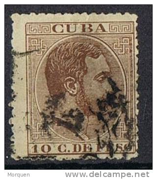 Cuba, Colonia Española 10 Cts Alfonso XII, Num 102 º - Kuba (1874-1898)