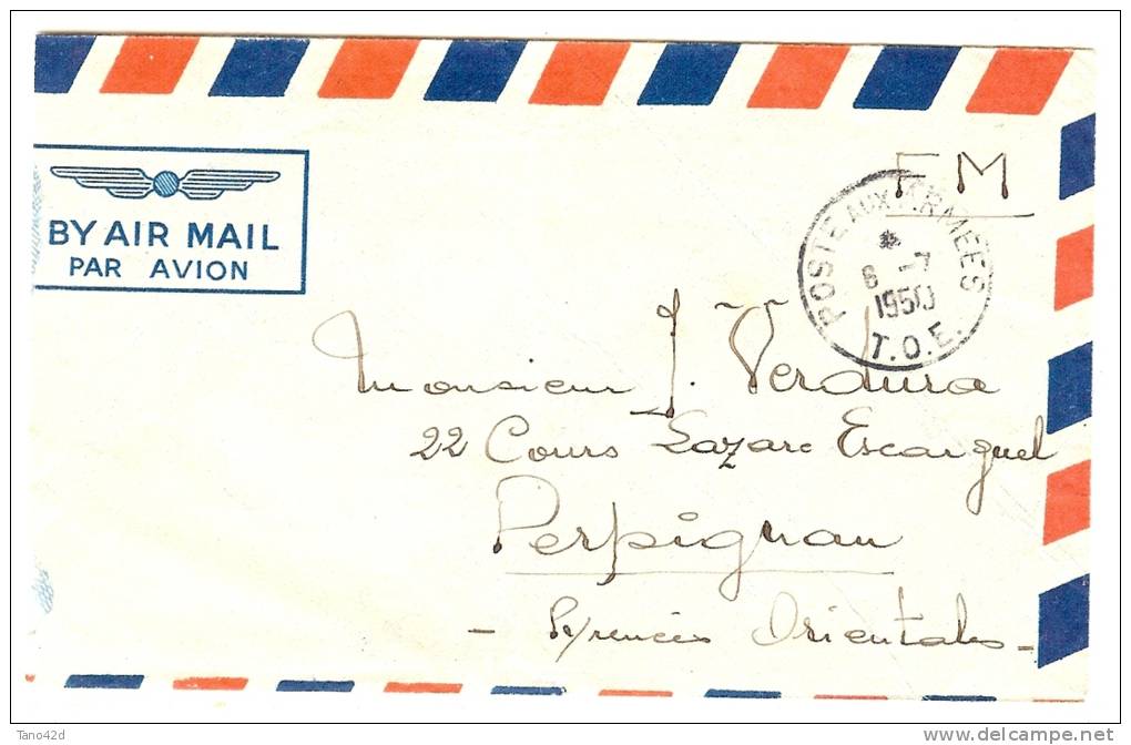 REF LBON4 - POSTE AUX ARMEES T.O.E. 6/7/1950 - Guerra D'Indocina/Vietnam