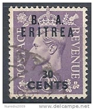 1950 OCC. INGLESE ERITREA BA USATO 30 C - RR9024-6 - Eritrée