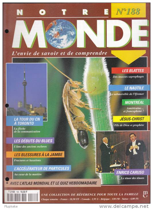 Notre Monde 188 Encyclopédie Marshall Cavendish 1997 - Encyclopedieën