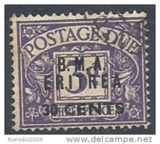 1948 O INGLESE ERITREA BMA USATO SEGNATASSE 30 C 9031-2 - Eritrée