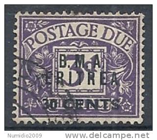 1948 O INGLESE ERITREA BMA USATO SEGNATASSE 30 C 9032-2 - Eritrée