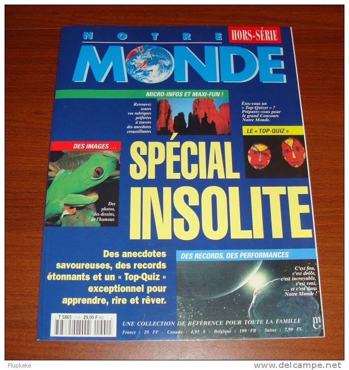 Notre Monde HS 1 Spécial Insolite Encyclopédie Marshall Cavendish 1994 - Encyclopaedia