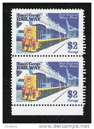 New Zealand Wine Post Taieri Gorge Railway Issue With Unusual Perforation Error. - Other & Unclassified
