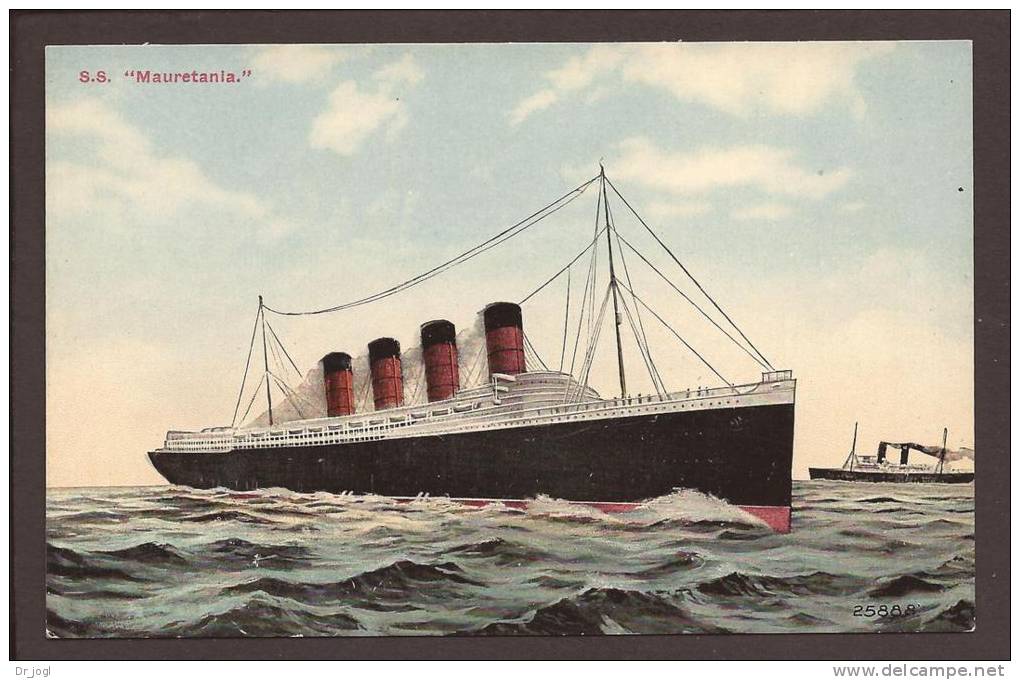 SH619)  RMS Mauritania, Cunard Line Steamer - Paquebots