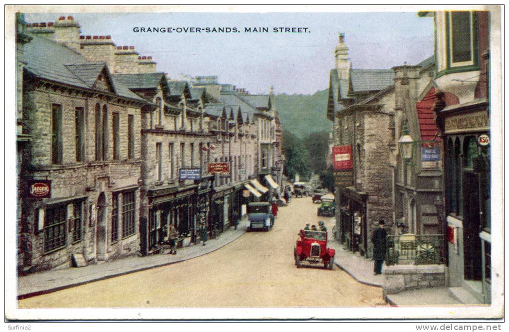 GRANGE OVER SANDS - MAIN STREET - ANIMATED 1930s  Cu328 - Other & Unclassified