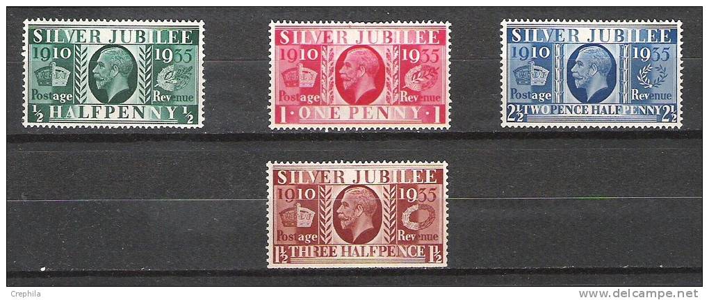 Grande Bretagne - 1935 - Y&T 201/204 - S&G 453/456 - Neuf ** - Unused Stamps