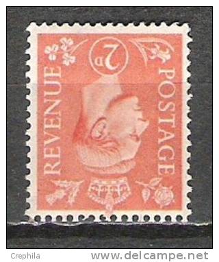 Grande Bretagne - 1937 - Y&T 212b - S&G 488 Inversé - Neuf * - Unused Stamps