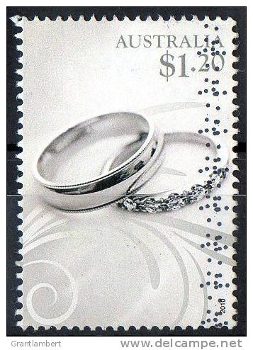 Australia 2010 For Special Occasions $1.20 Wedding Rings Used - Gebraucht