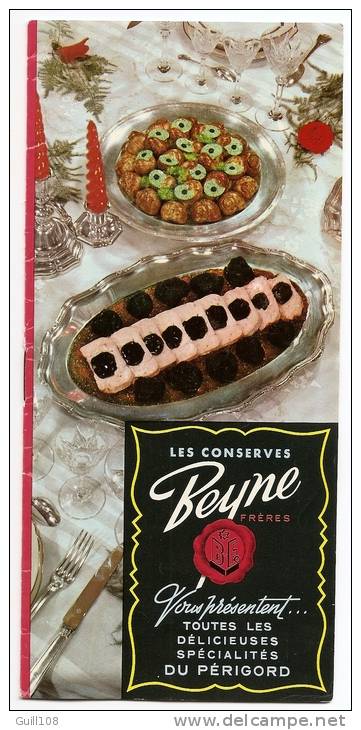 Catalogue Conserves Beyne Eymet Dordogne Périgord 1955 Foie Gras Foies Truffe Oie Spécialités Complet Bon Commande Cl 1 - Publicidad