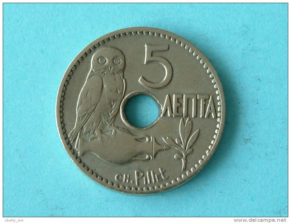 1912 - 5 LEPTA / KM 62 ( For Grade, Please See Photo ) !! - Grecia