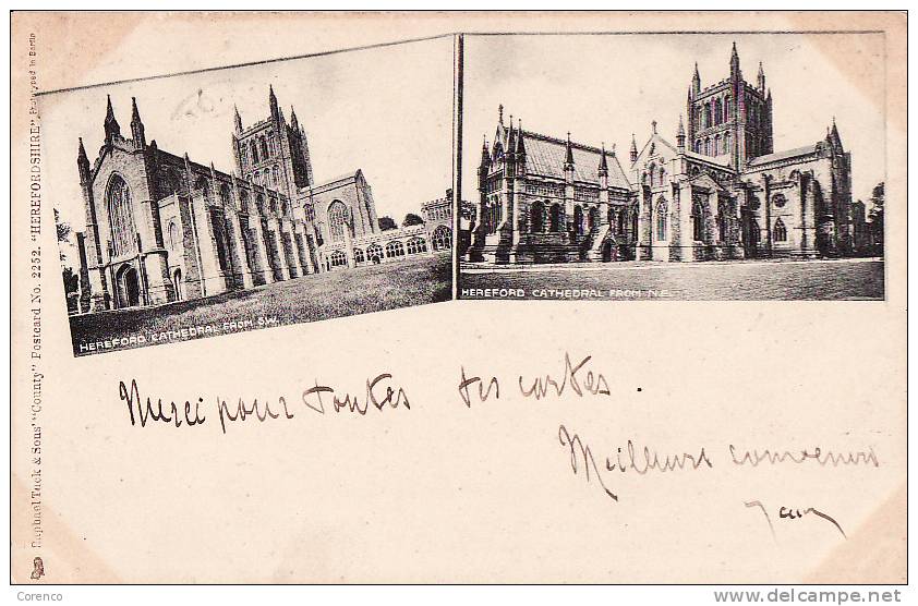 9225    HEREFORD CATEDRAL   Circulée 1903 - Herefordshire