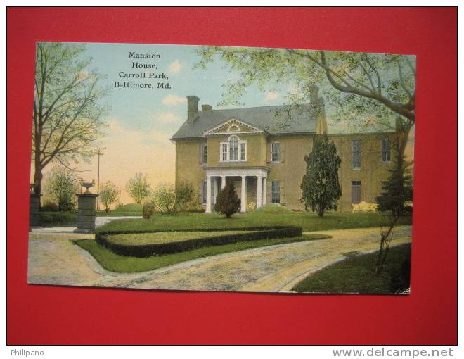 Maryland > Baltimore -- Mansion House Carrol Park  Ca 1910 ---   ===  --- Ref 259 - Baltimore